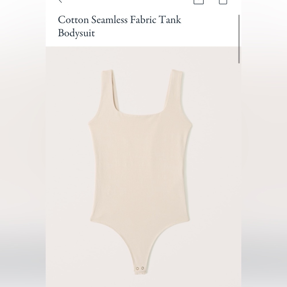 ABERCROMBIE COTTON SEAMLESS FABRIC TANK BODYSUIT